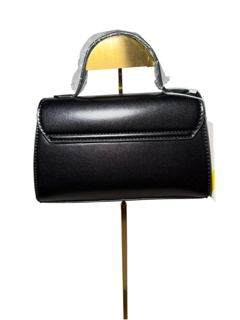 Christian Lacroix Black Top-Handle Satchel with Silver Logo